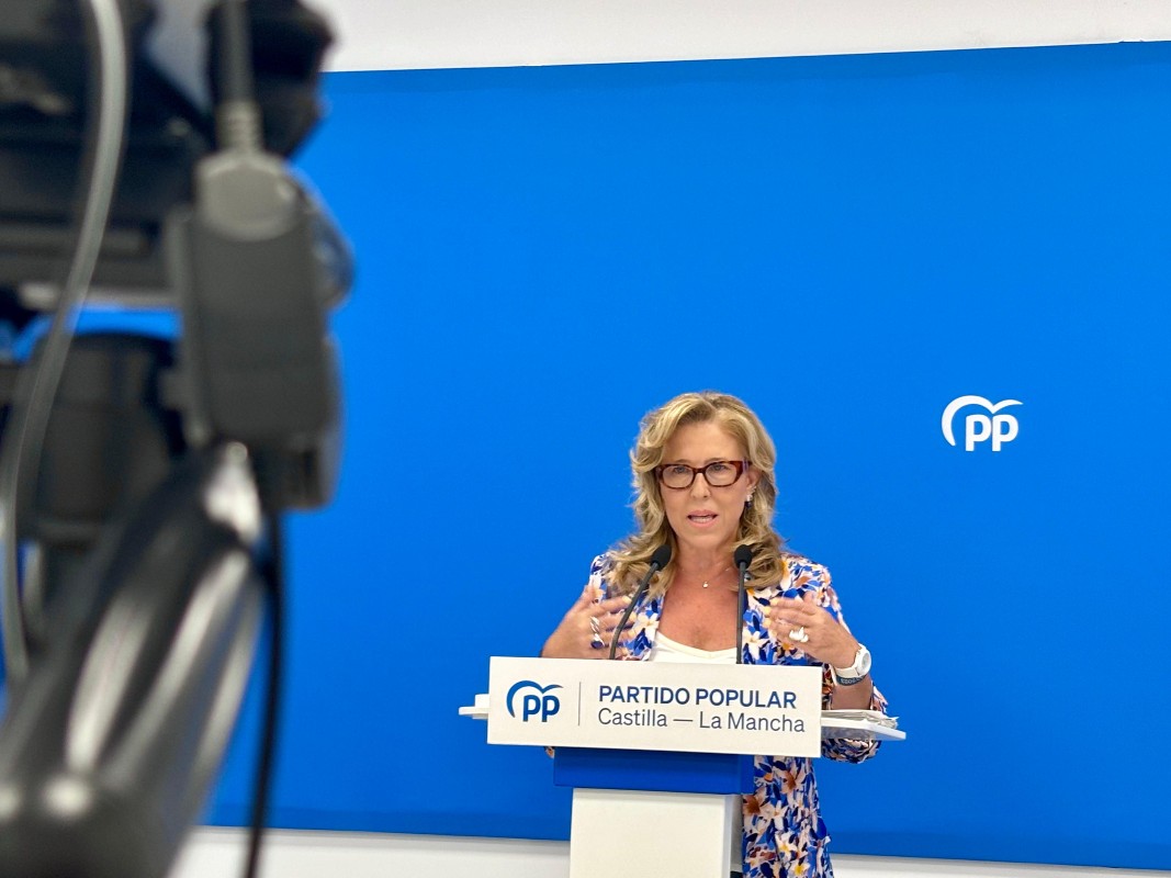 Pilar Alía, durante su rueda de prensa.