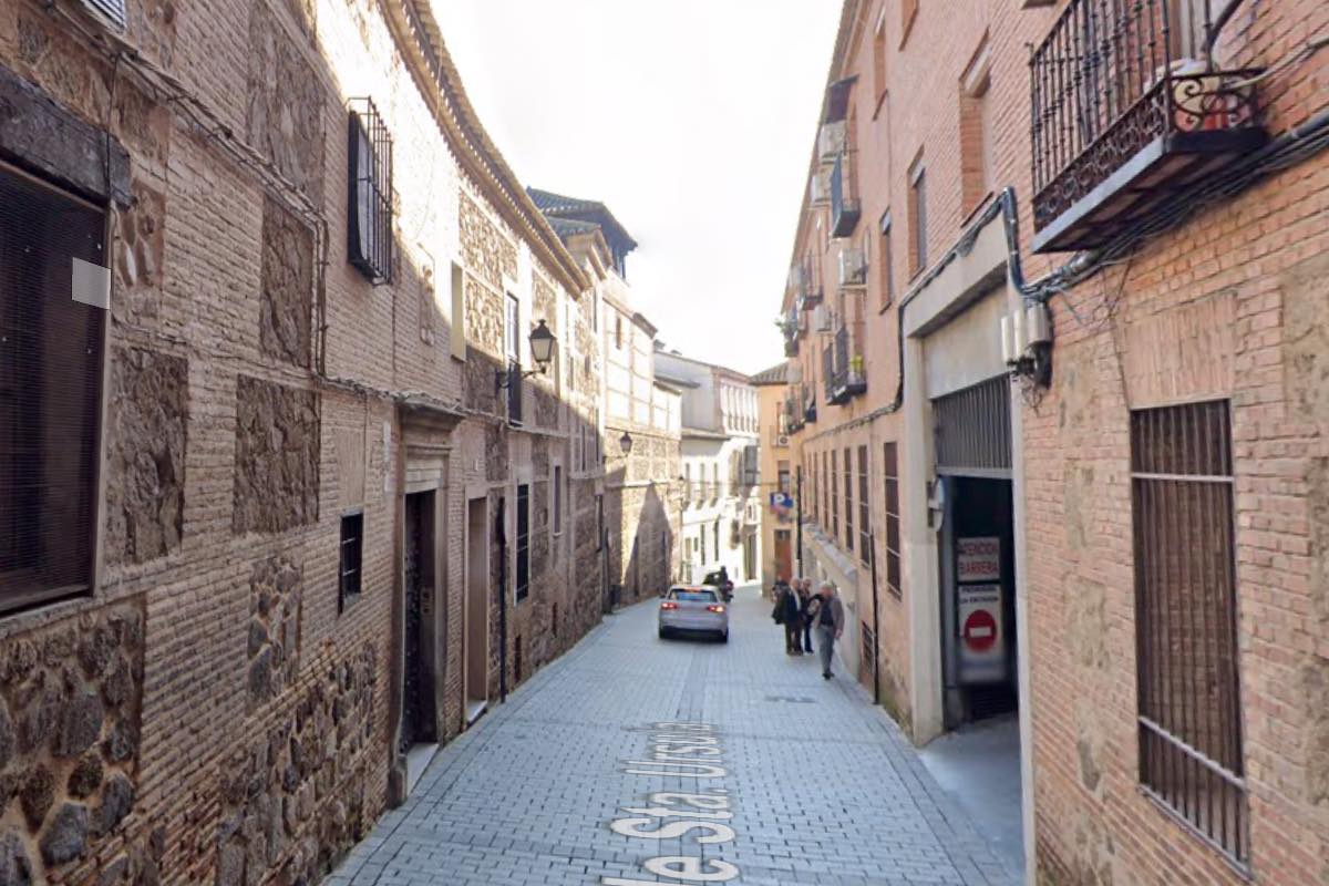 Cortes de tráfico en el Casco Histórico de Toledo a partir de este lunes por obras en la calle Santa Úrsula/Foto: Google Maps