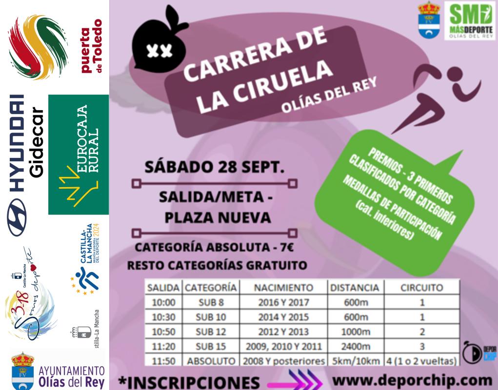 Cartel de la Carrera La Ciruela.