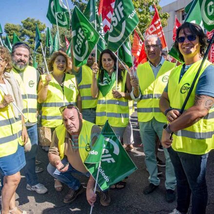 Concentración de docentes en Toledo.