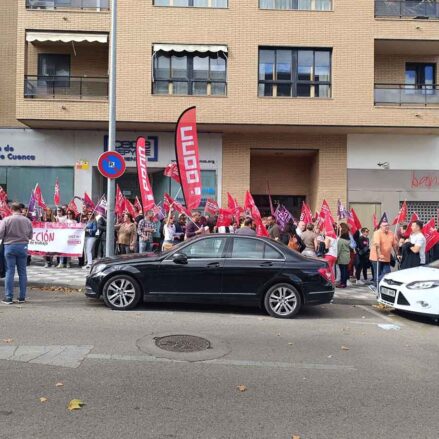 La concentración sindical en Cuenca.