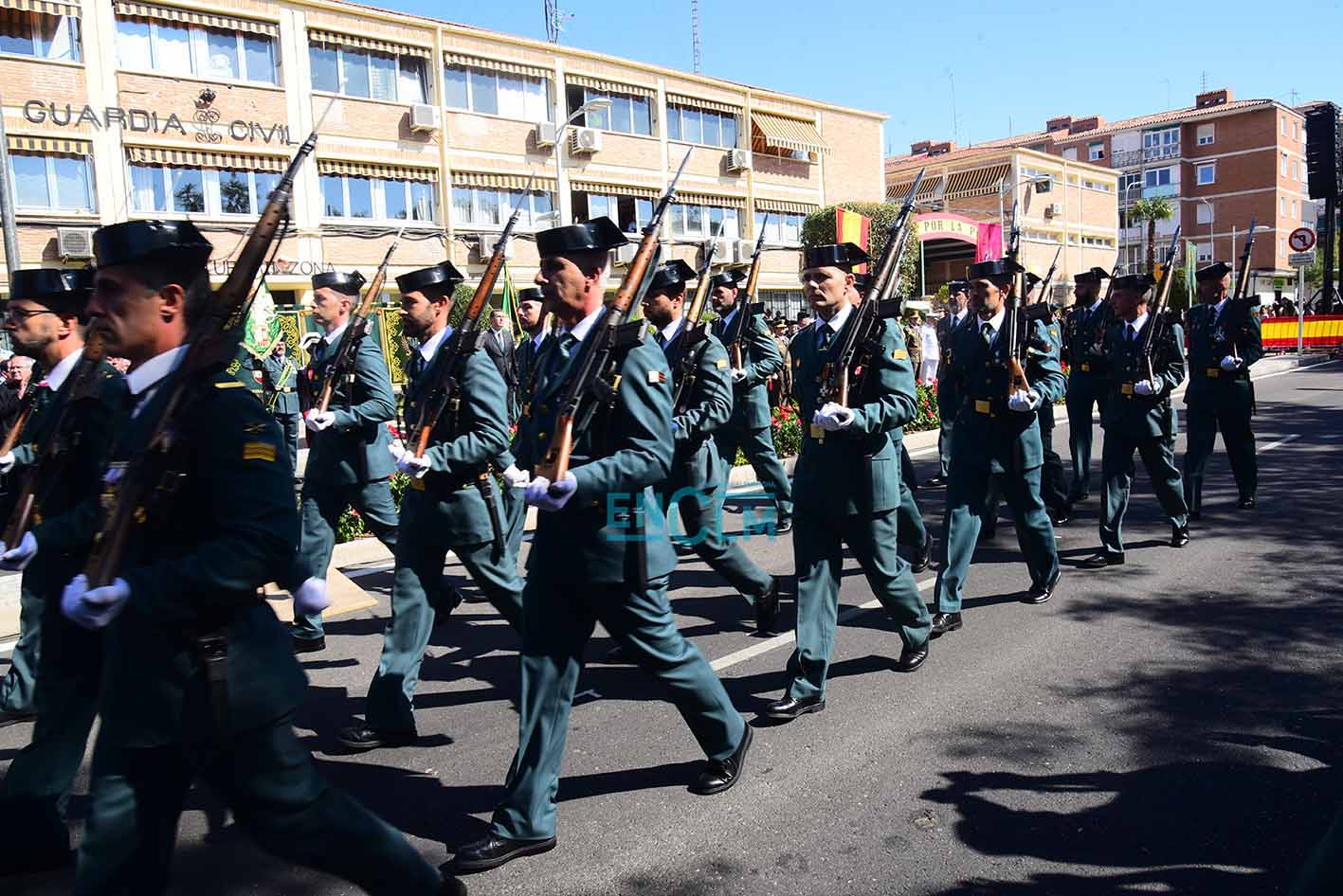 Desfile de la Guardia Civil en el Día del Pilar, en Toledo. Foto: Rebeca Arango.