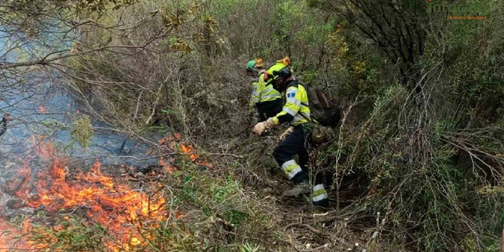 Efectivos de Geacam en uno de los incendios en Castilla-La Mancha.