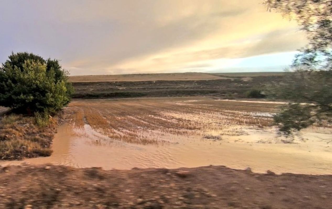 Así cayó la lluvia en Higueruela (Albacete).