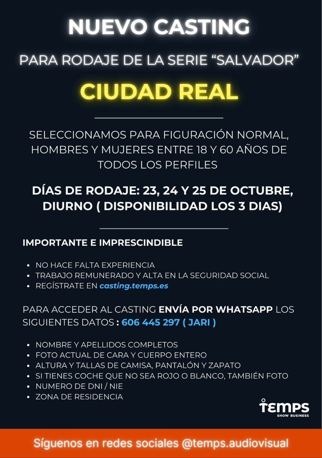 Casting figurantes Ciudad Real