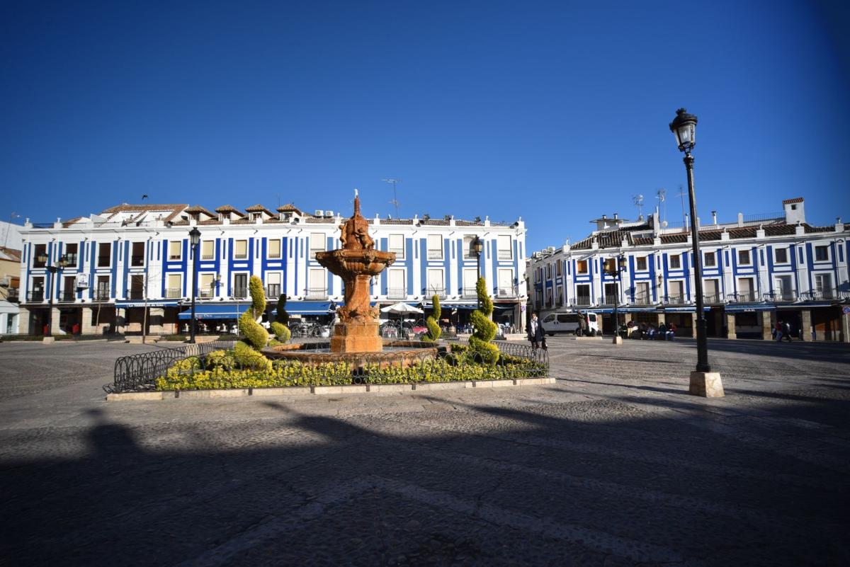 Imagen de la Plaza de España de Valdepeñas