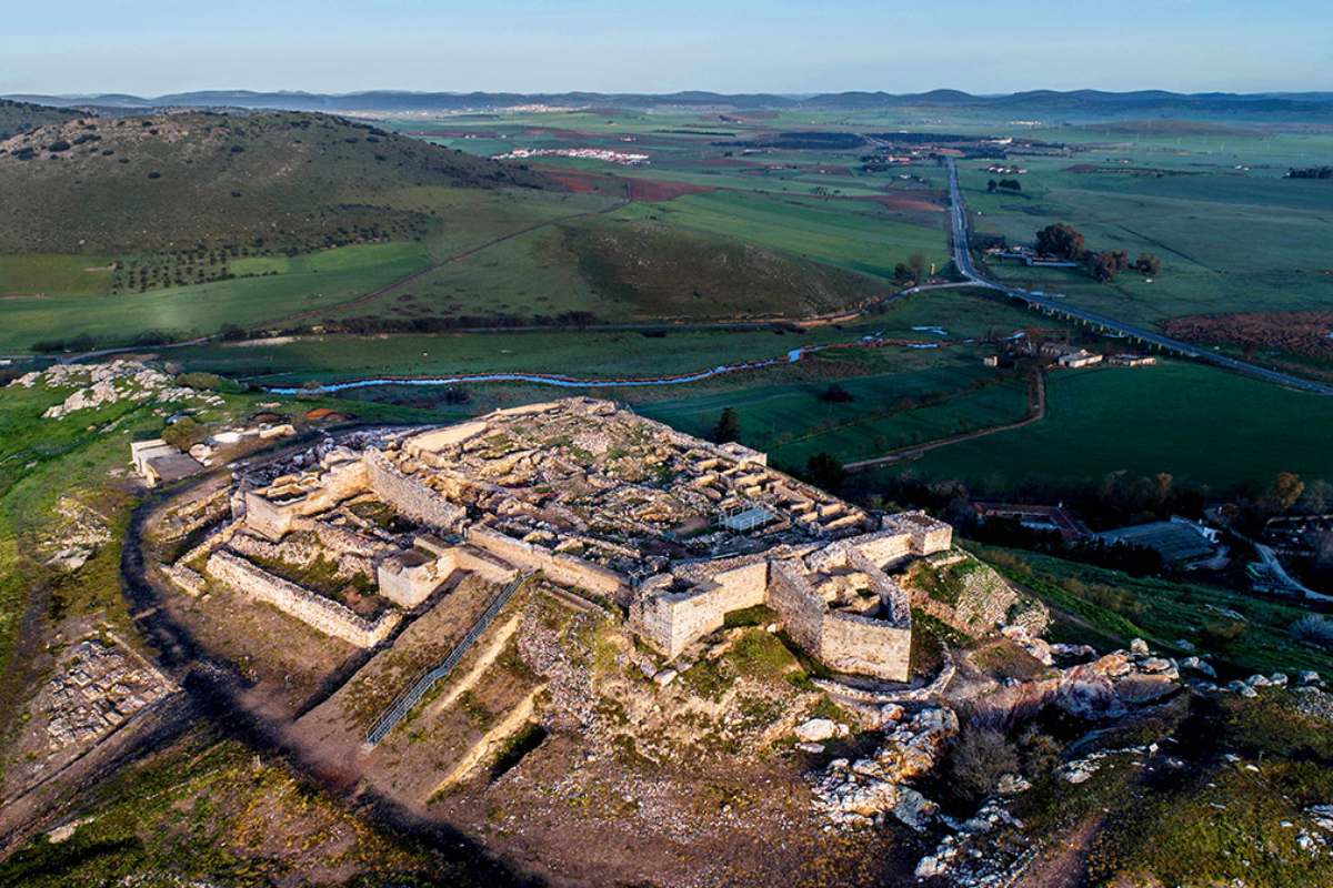 Vista aérea de los restos del castillo