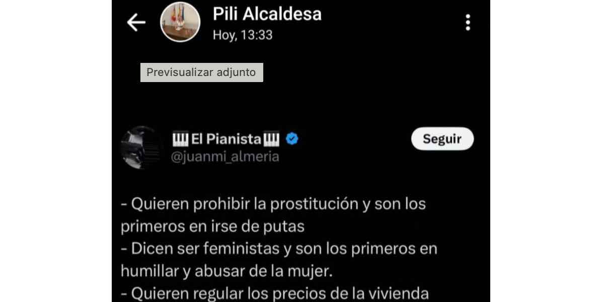 Captura de pantalla aportada por el PSOE de Albacete sobre los insultos de la alcaldesa de Jorquera