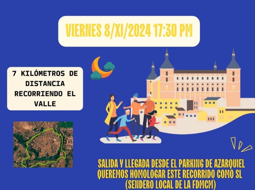 Cartel parcial de la marcha nórdica nocturna por el Valle.