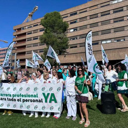 Concentración en el hospital de Albacete.