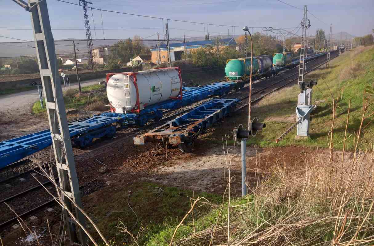 Descarrilamiento de un tren en Matillas.