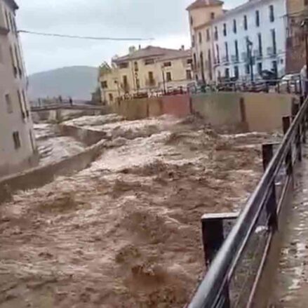 Imagen de la DANA en Letur. Foto: @MeteoHellin.