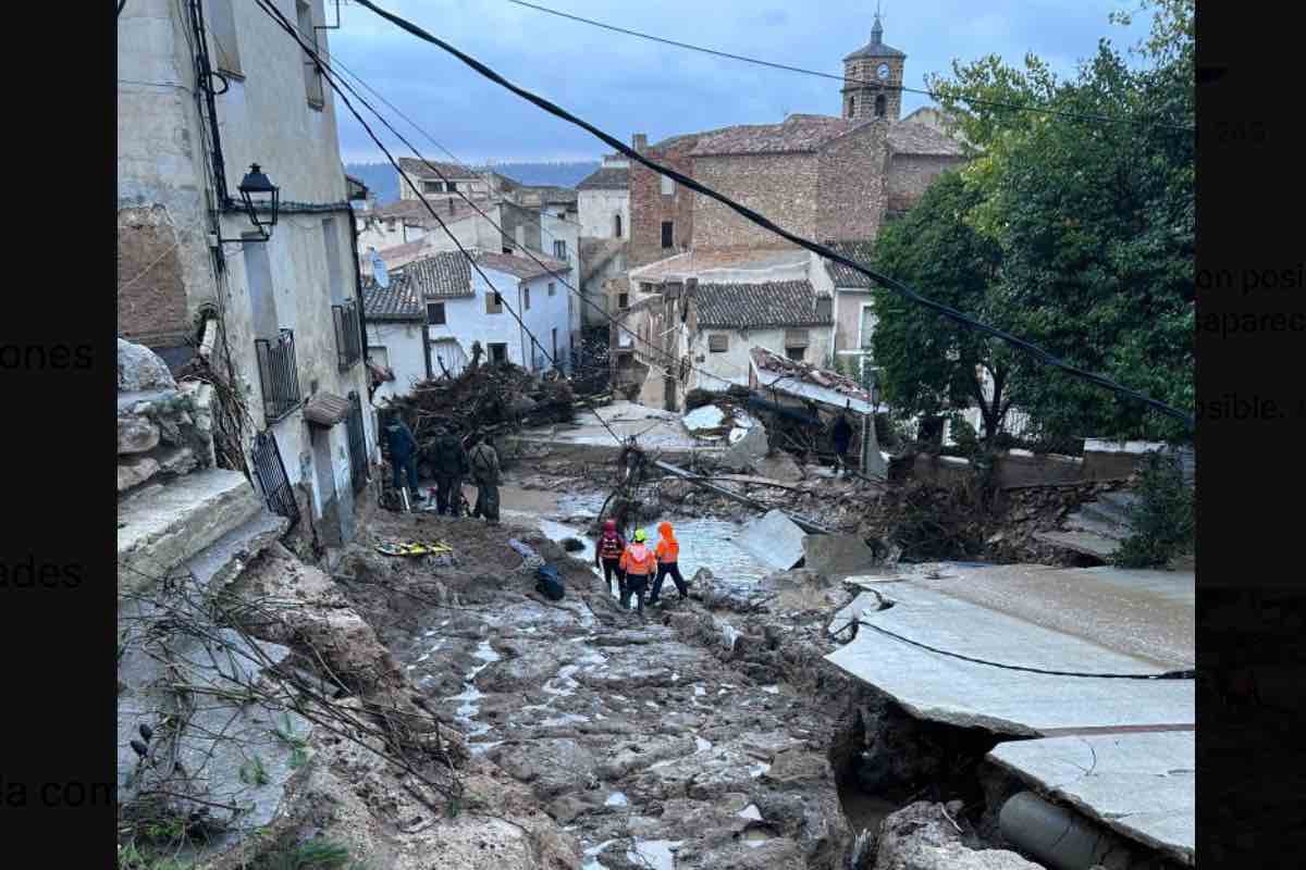 Riadas en Letur. Foto: @MeteoHellin.