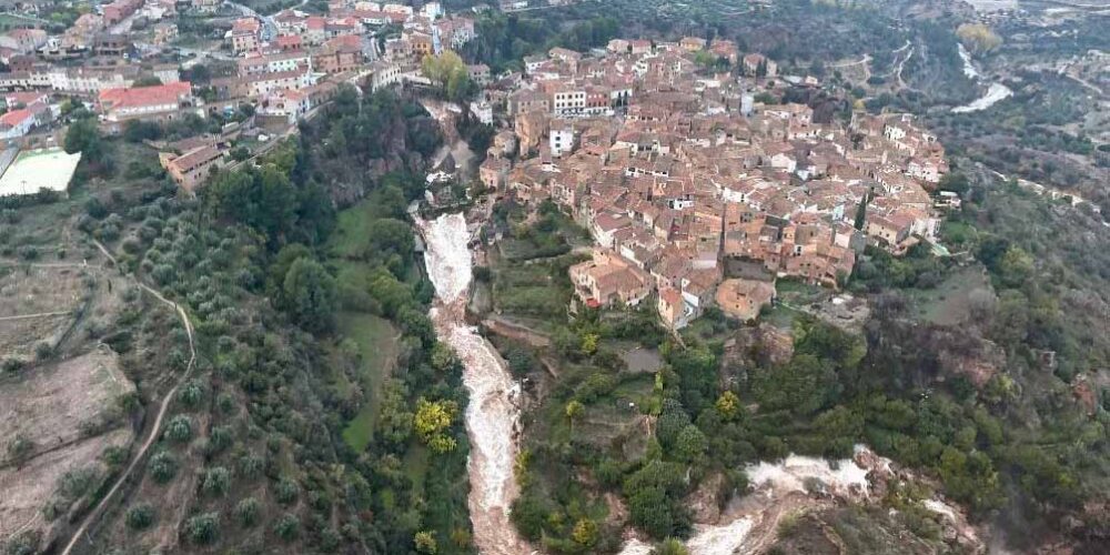 Vista aérea de Letur.