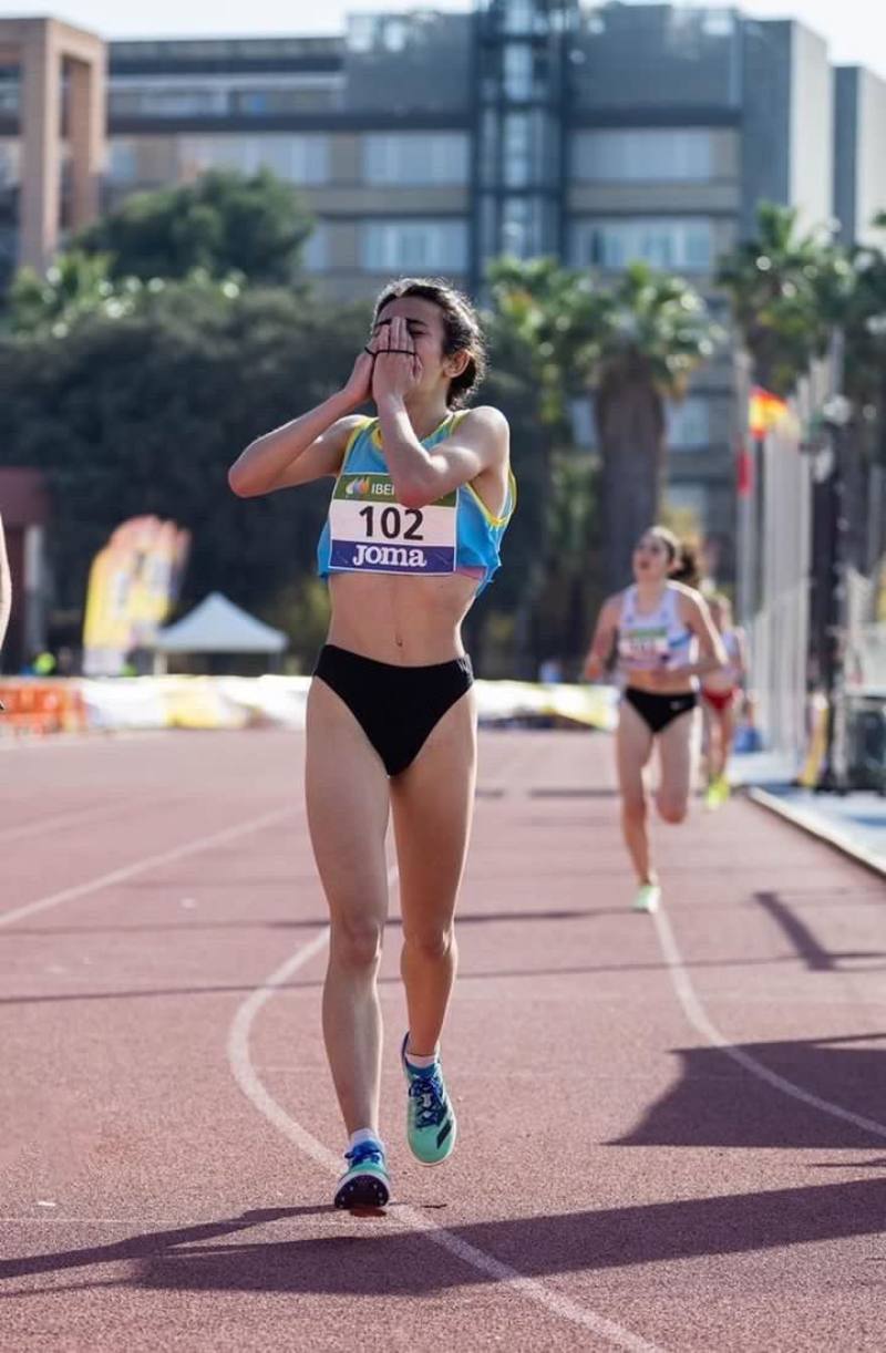 Silvia Rey, sabiendo que era campeona de España sub-20 en los 5.000 metros (2023).