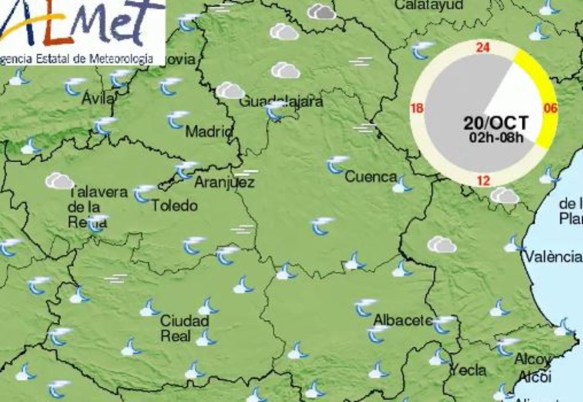 Nubosidad variable en CLM durante la jornada del domingo.