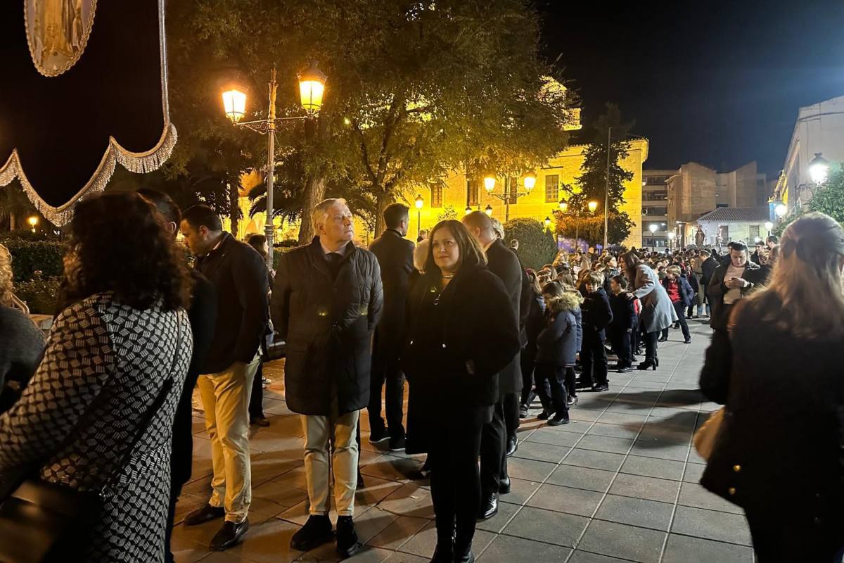 La procesión en las cercanías de la calle Prado, donde se produjo el suceso