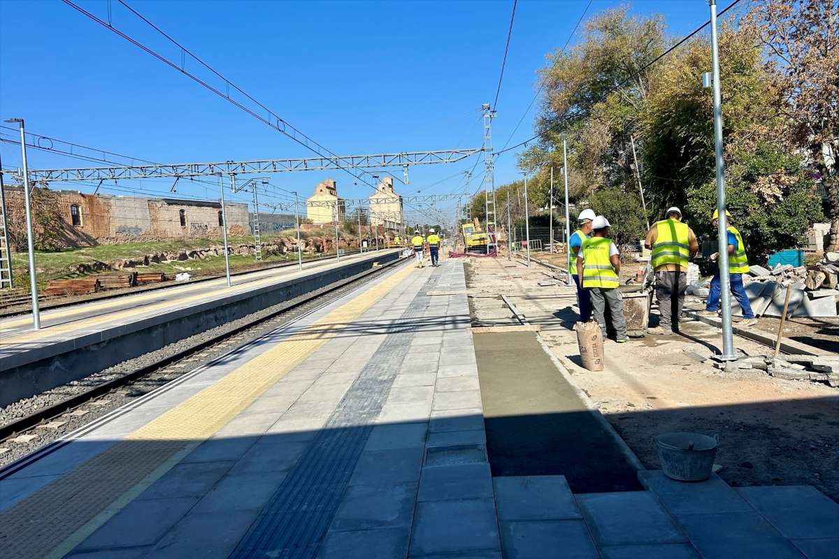 Obras de mejora de la estación de tren de Valdepeñas