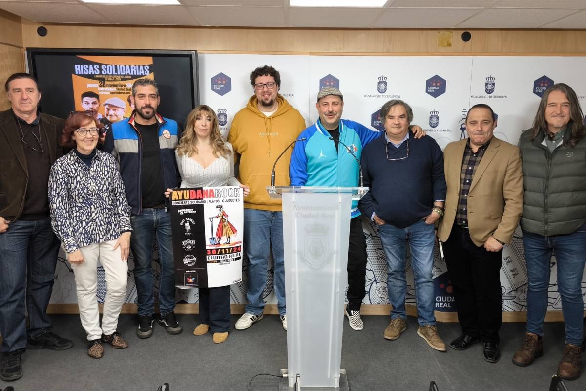 Risas solidarias y mucho rock en Ciudad Real para recaudar fondos para los afectados por la DANA