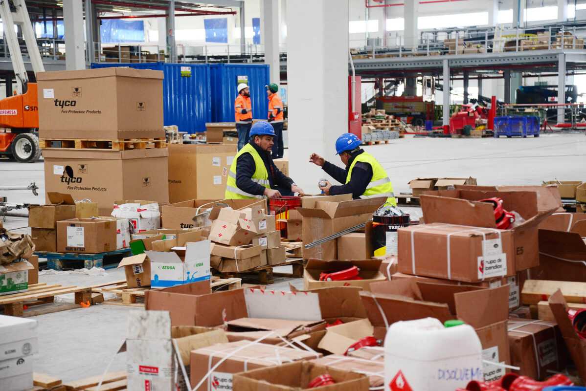 Trabajadores de logística de Logisfashion Toledo.