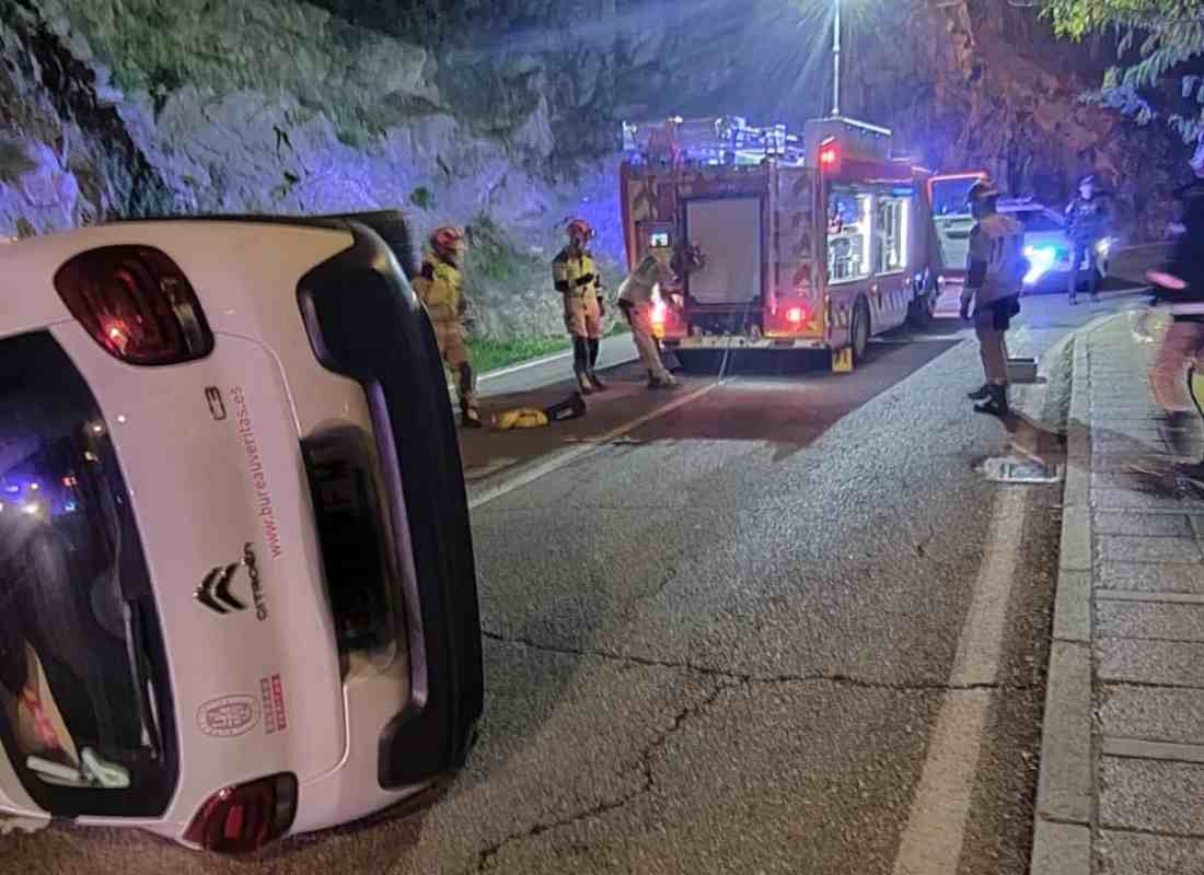 Imagen del accidente de los bomberos de Toledo.