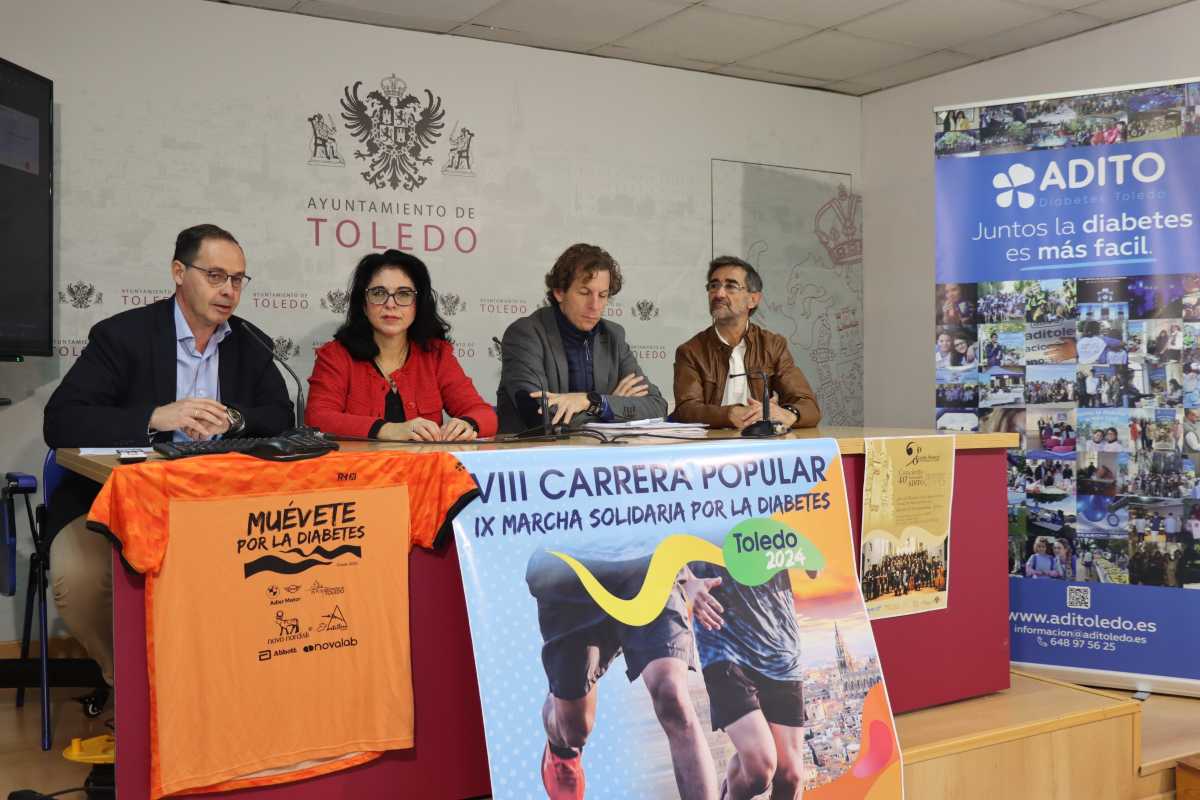 Presentación de la carrera y marcha solidaria por la diabetes en Toledo.