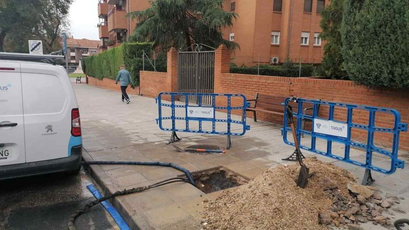 Esta es la rotura en la avenida de Portugal. Foto: Ayuntamiento.