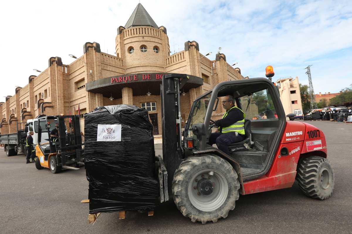 Recogida de materiales para los afectados por la DANA en Valencia.