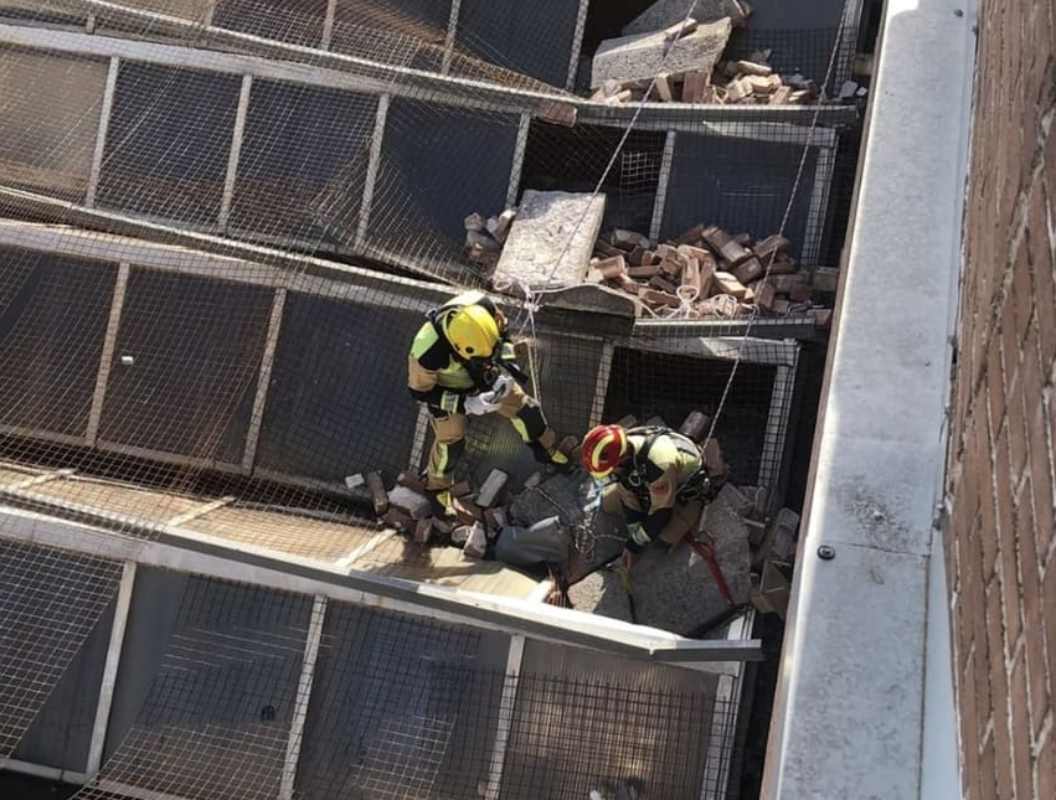 Actuación de los bomberos de Toledo.