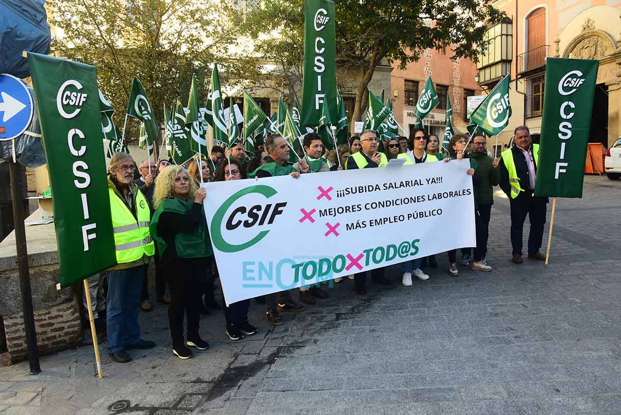 La manifestación de CSIF en Toledo. Foto: Rebeca Arango.