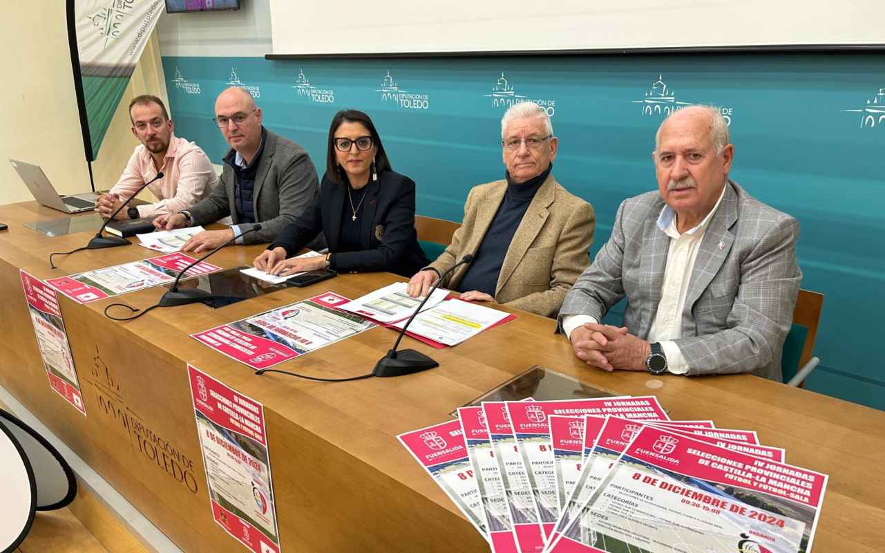 Presentación de la jornada de selecciones de fútbol y fútbol sala en Fuensalida.