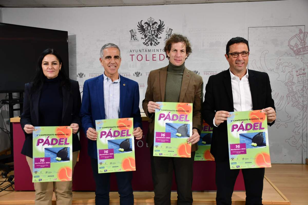 El Regional de pádel de Fecam fue presentado en el Ayuntamiento de Toledo.