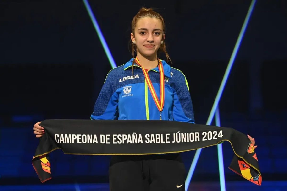 La tiradora toledana, cuando se proclamó campeona de España.