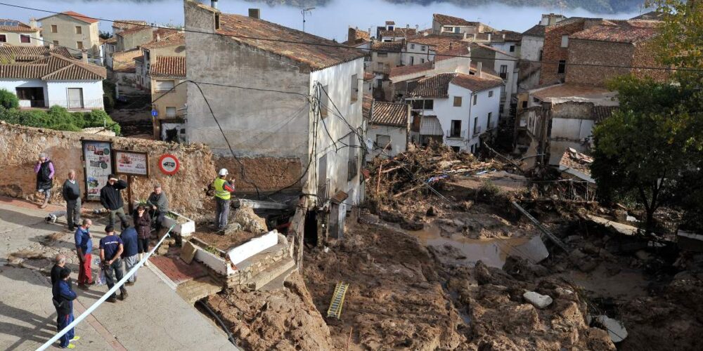 Daños causados por la DANA en Letur (Albacete). Foto: EFE/Manu