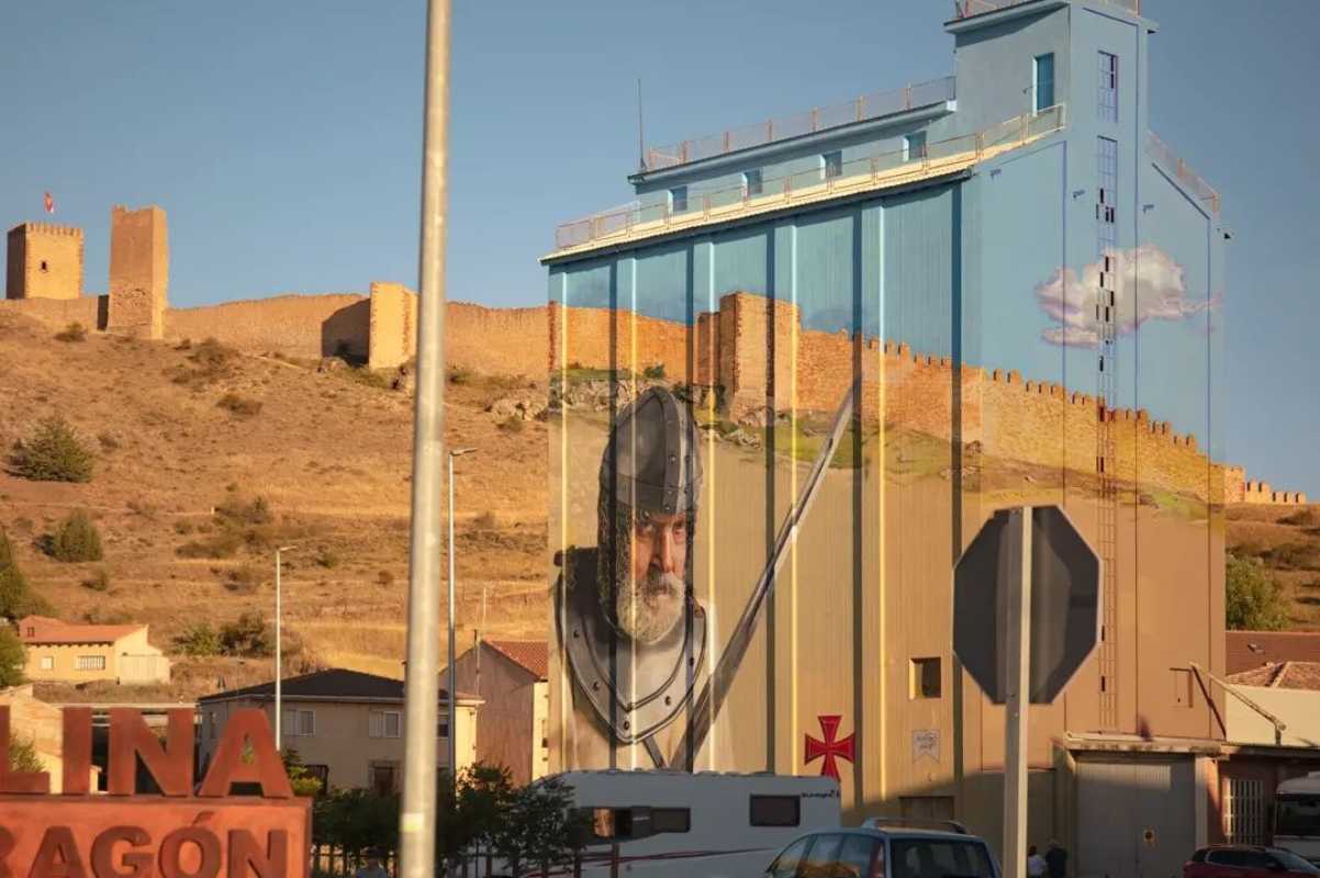 Grafiti que realizó el conquense Mr Trazo en el silo de Molina de Aragón como parte de la Ruta del Cid. Foto: Mr Trazo.