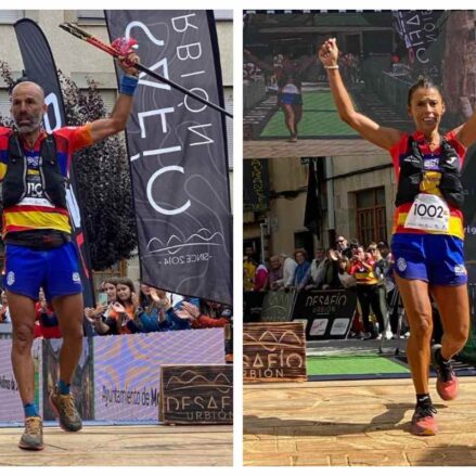 Los ciudadrealeños Jesús Gil y Gemma Arenas se colgaron la plata y el bronce en el Mundial de 'skyrunning'.