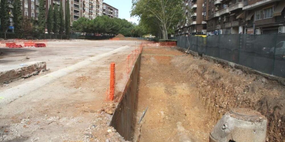 Obras del Paseo del Bosque en Puertollano