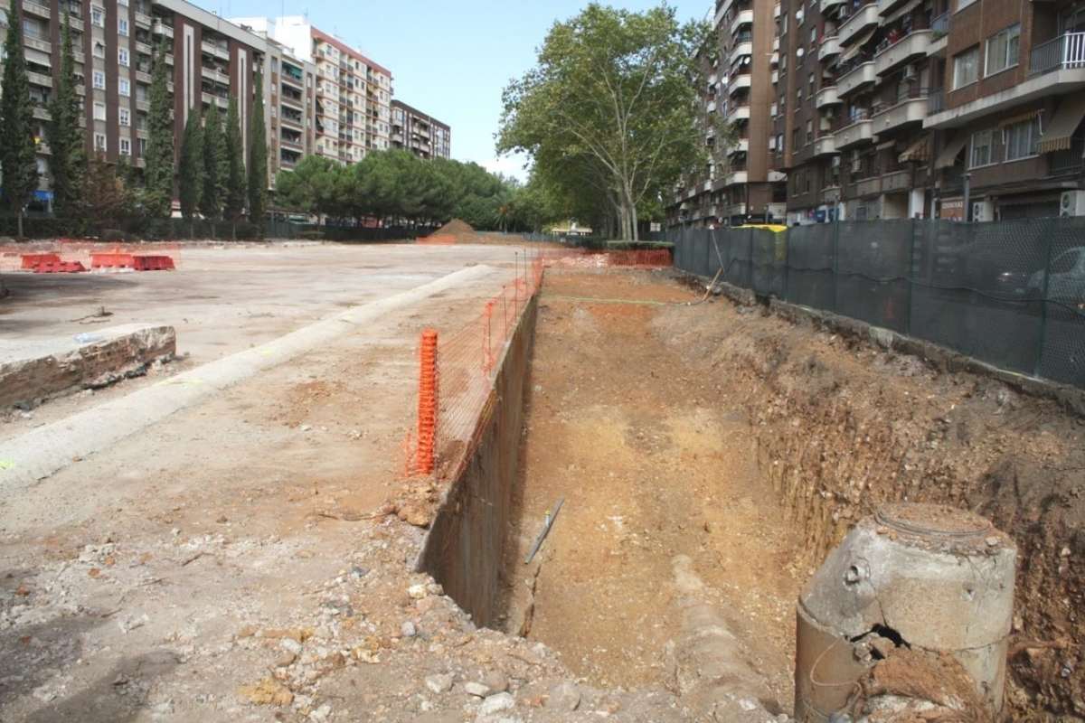 Obras del Paseo del Bosque en Puertollano