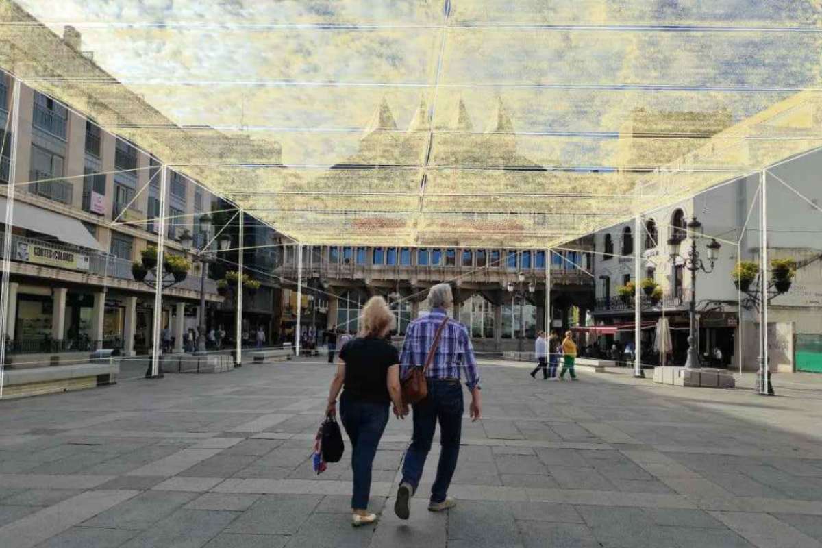 Recreación del entoldado de la Plaza Mayor de Ciudad Real