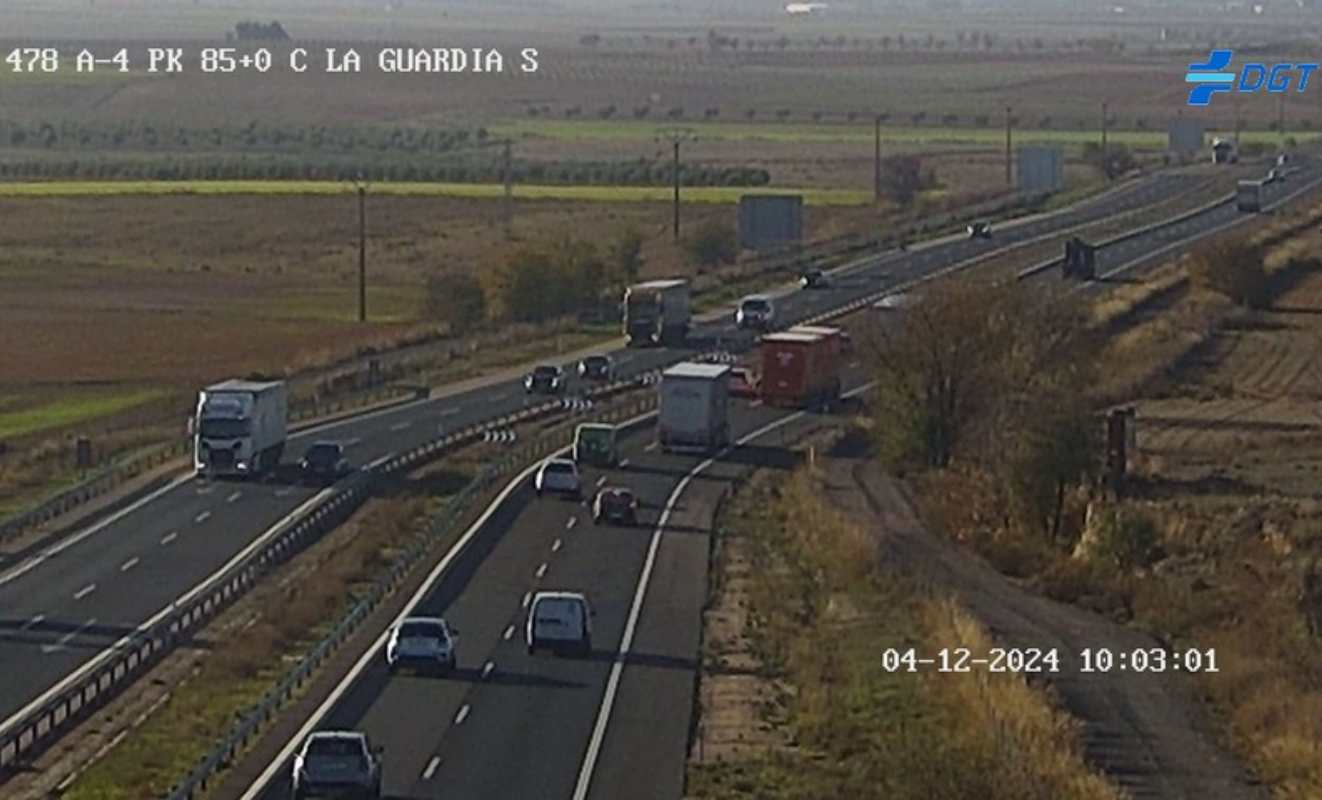 Imagen de la A-4 a su paso por La Guardia (Toledo).