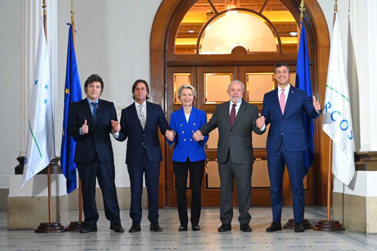 Imagen de la firma del acuerdo entre la UE y Mercosur.