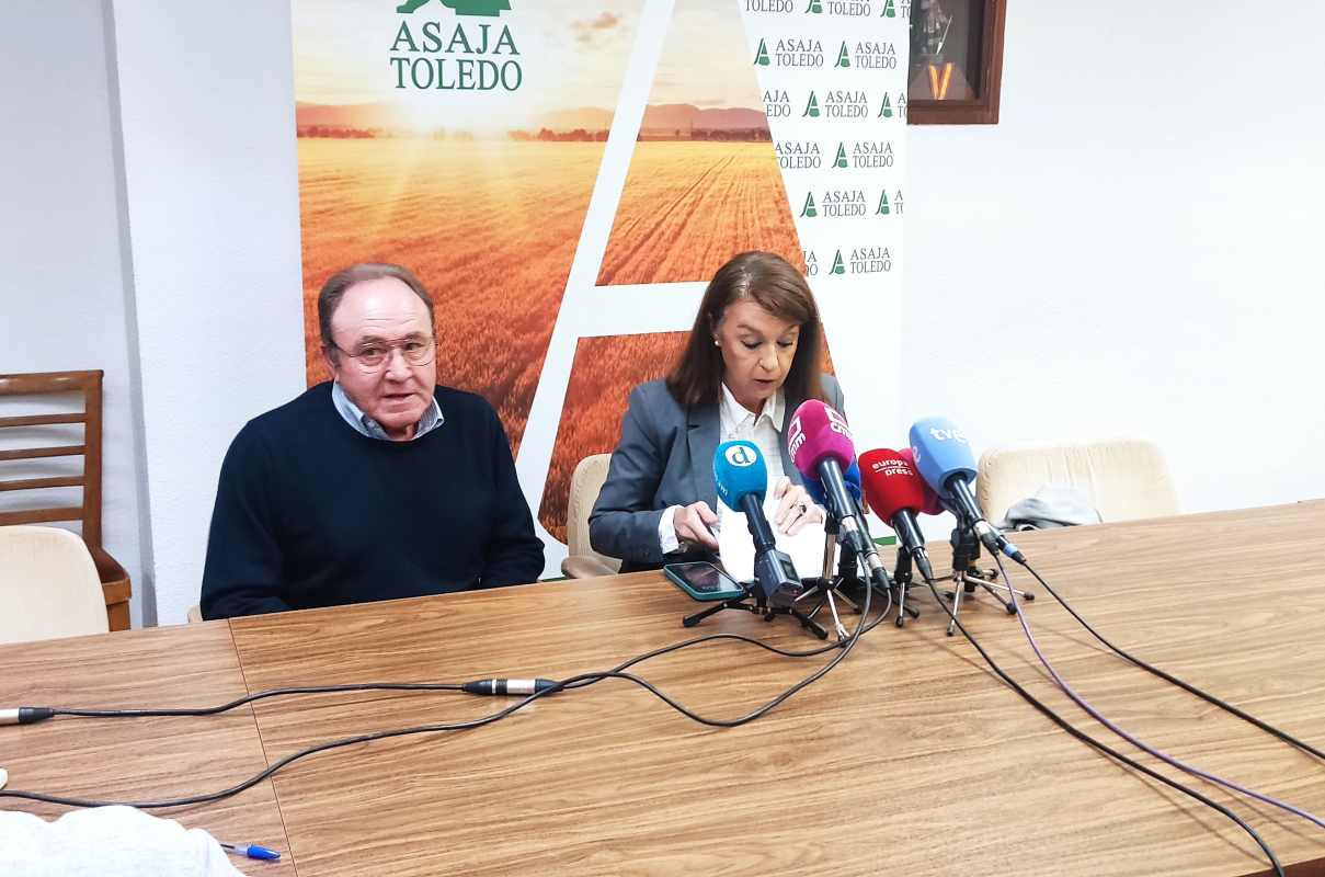 Blanca Corroto y Nazario García, secretario general de Asaja Toledo.