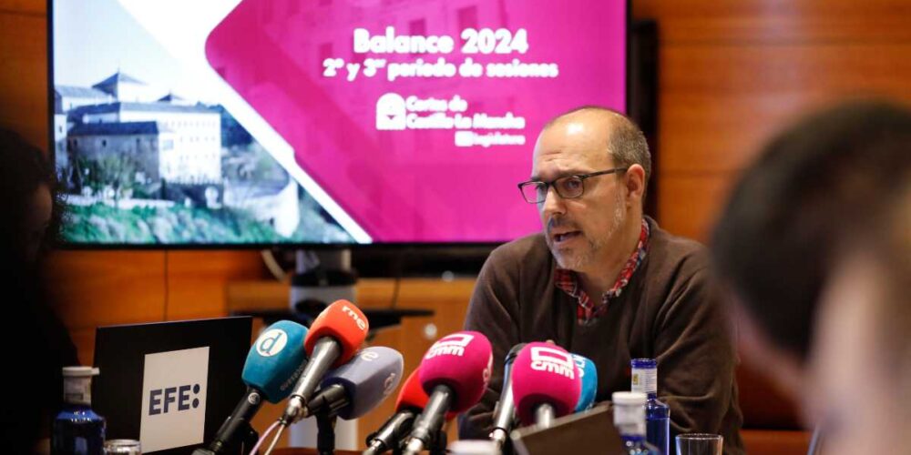 Balance de 2024 del presidente de las Cortes de Castilla-La Mancha, Pablo Bellido. Foto: Cortes de Castilla-La Mancha