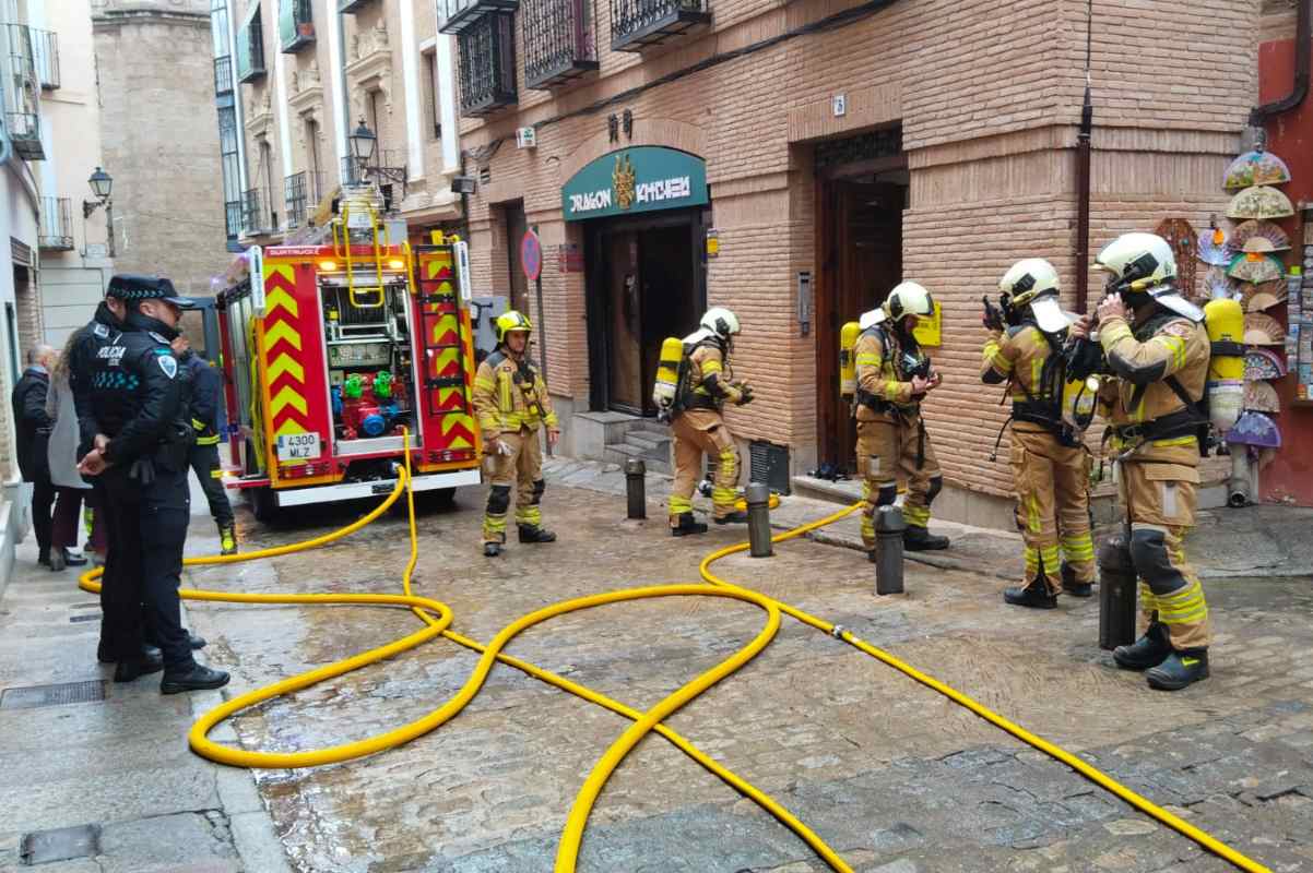 Imagen del incendio en Nuncio Viejo. Foto: Rebeca Arango.