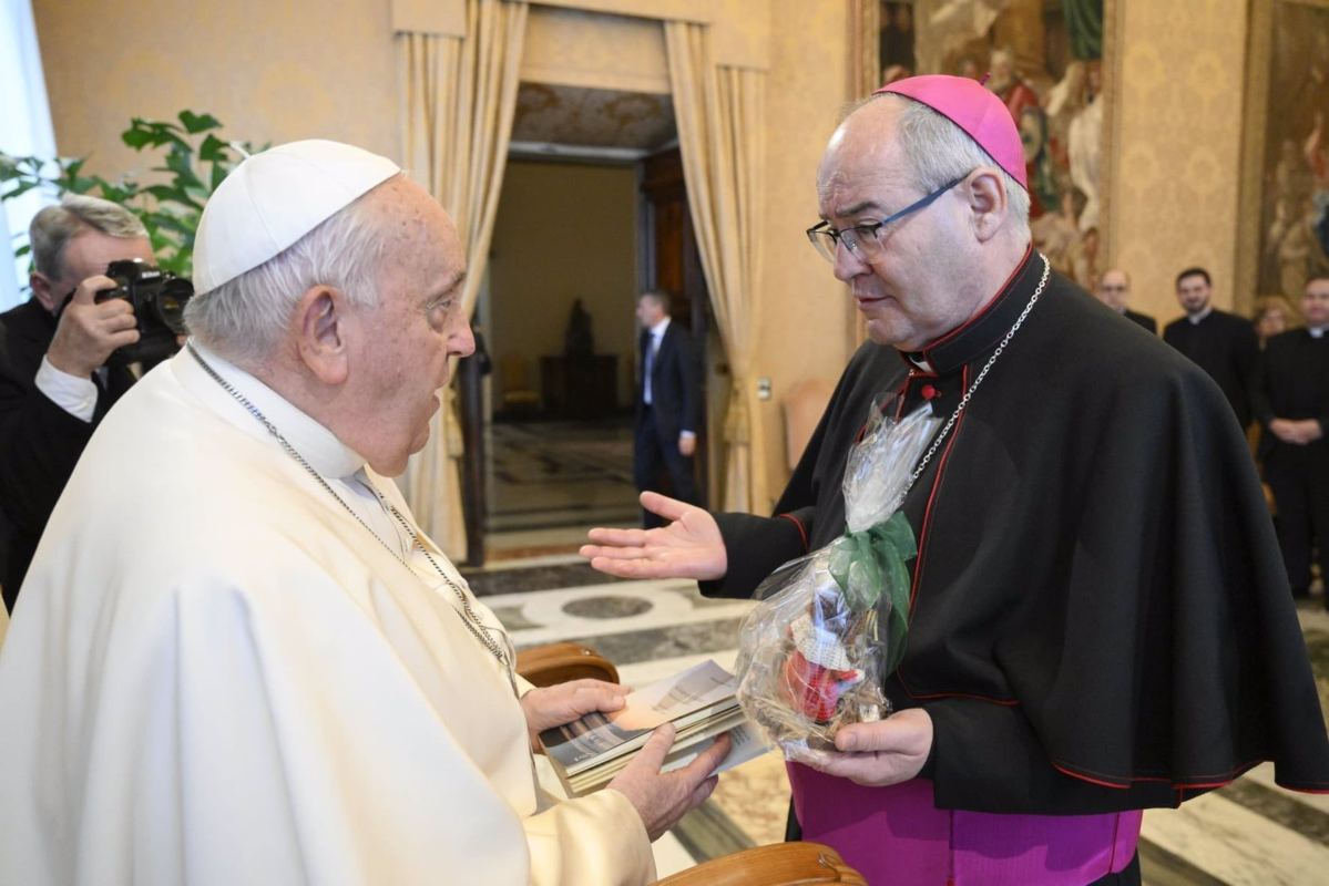 Francisco Cerro, en una audiencia con el Papa. Foto: Misioneros.