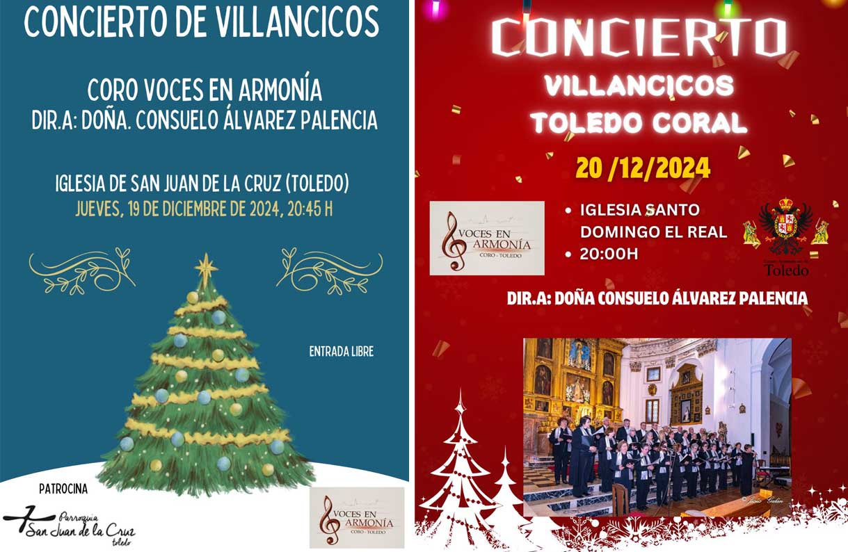 Carteles de los conciertos de Voces en Armonía.