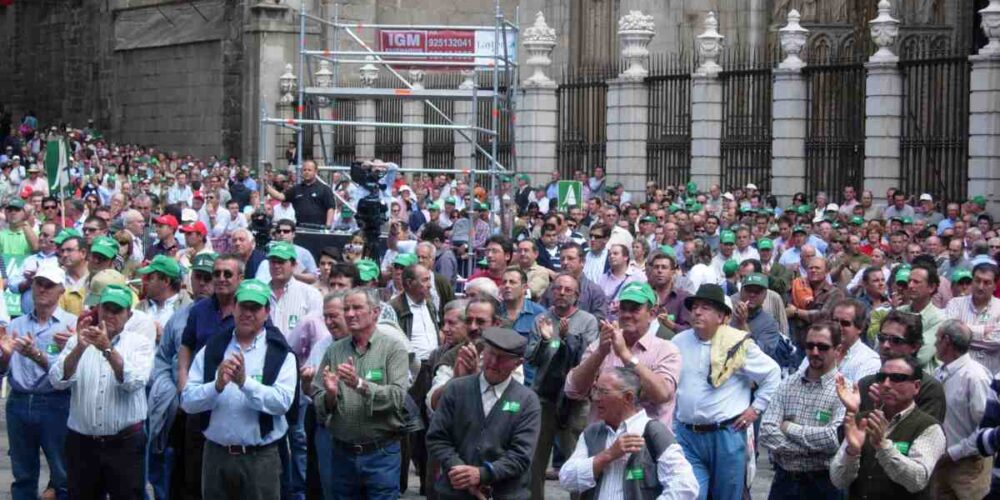 manifestación agricultores en Toledo