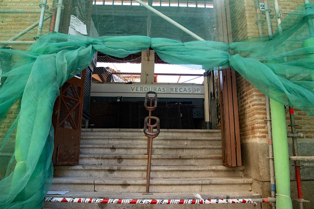 Mercado de Abastos de Toledo en obras. Foto: Rebeca Arango.