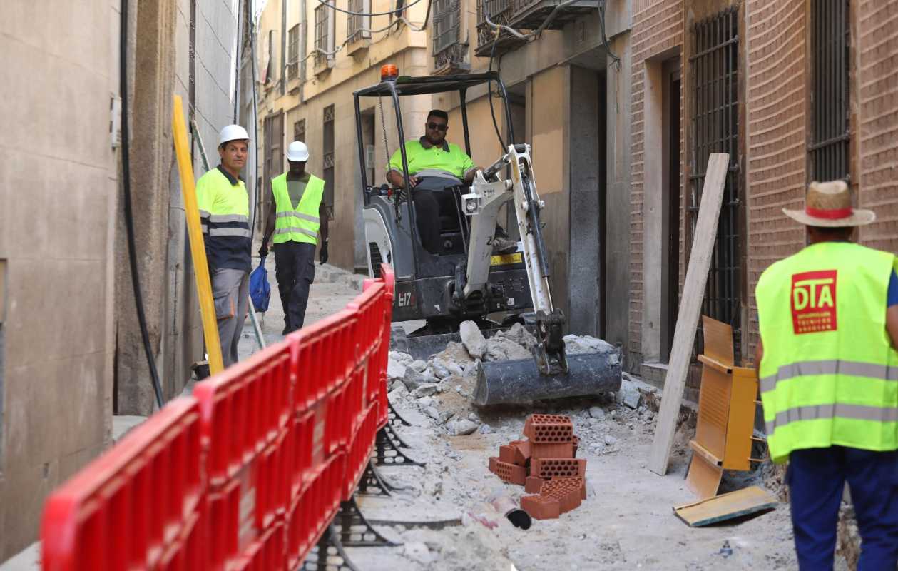 Imagen de archivo de las obras en la calle Alfileritos.