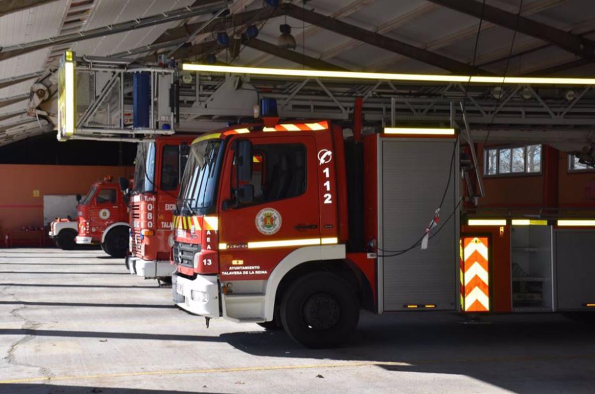 Imagen de archivo de un camión de bomberos de Talavera. Foto: EP.